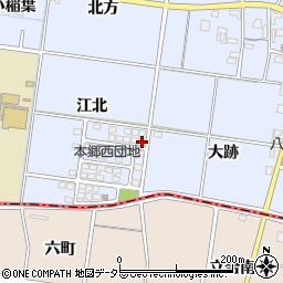 愛知県一宮市上祖父江江北54周辺の地図