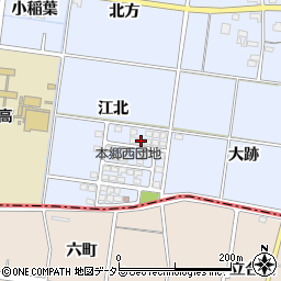 愛知県一宮市上祖父江江北57周辺の地図