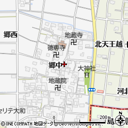 愛知県一宮市大和町於保郷中2433周辺の地図