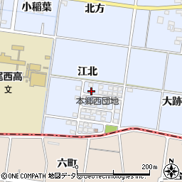 愛知県一宮市上祖父江江北60周辺の地図