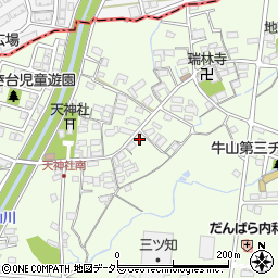 愛知県春日井市牛山町465周辺の地図