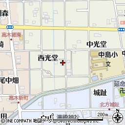 愛知県一宮市萩原町西宮重光堂周辺の地図