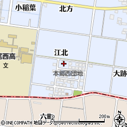 愛知県一宮市上祖父江樋通周辺の地図