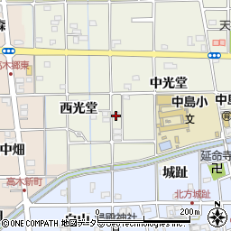 愛知県一宮市萩原町西宮重中光堂周辺の地図