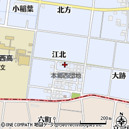 愛知県一宮市上祖父江江北48周辺の地図