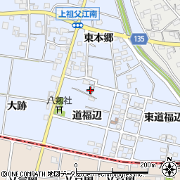 愛知県一宮市上祖父江道福辺88周辺の地図