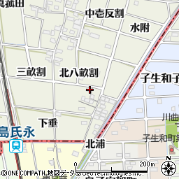 愛知県一宮市大和町氏永北八畝割周辺の地図