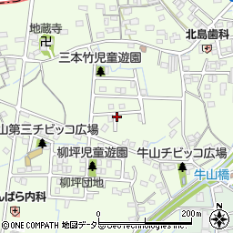 愛知県春日井市牛山町周辺の地図