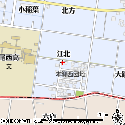 愛知県一宮市上祖父江江北46周辺の地図