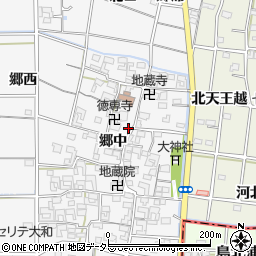 愛知県一宮市大和町於保郷中2434周辺の地図