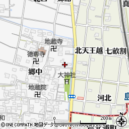 愛知県一宮市大和町於保郷中2446周辺の地図