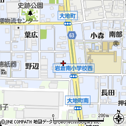 愛知県岩倉市大地町苅毛周辺の地図