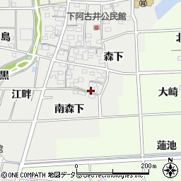 愛知県一宮市明地森下7周辺の地図