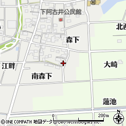 愛知県一宮市明地森下9周辺の地図