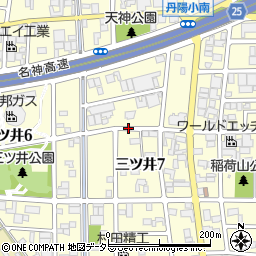 愛知県一宮市三ツ井周辺の地図