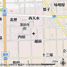 愛知県一宮市萩原町滝（越前）周辺の地図