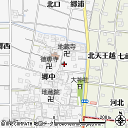 愛知県一宮市大和町於保郷中2442周辺の地図