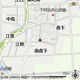 愛知県一宮市明地森下3周辺の地図