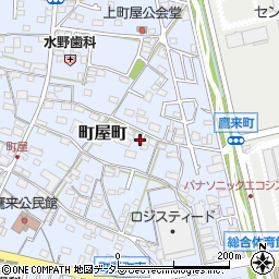 愛知県春日井市町屋町周辺の地図