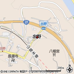 京都府船井郡京丹波町出野周辺の地図