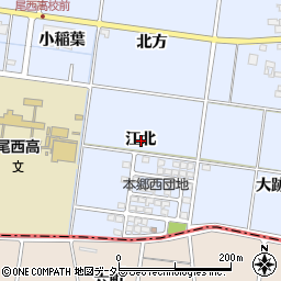 愛知県一宮市上祖父江江北周辺の地図