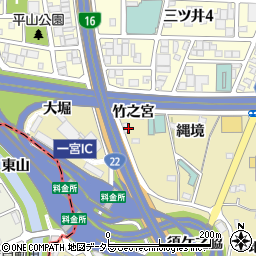 愛知県一宮市丹陽町九日市場竹之宮周辺の地図