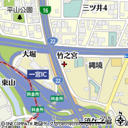 愛知県一宮市丹陽町九日市場（竹之宮）周辺の地図