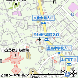 毎日新聞　横須賀中央販売所周辺の地図