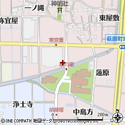 愛知県一宮市萩原町東宮重周辺の地図