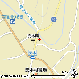 長野県下伊那郡売木村672周辺の地図