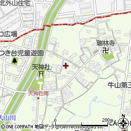愛知県春日井市牛山町451周辺の地図