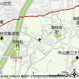 愛知県春日井市牛山町1374周辺の地図