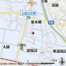 愛知県一宮市上祖父江東本郷142周辺の地図