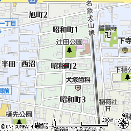 愛知県岩倉市昭和町周辺の地図