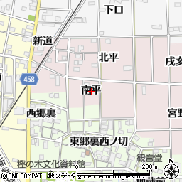 愛知県一宮市萩原町滝南平周辺の地図