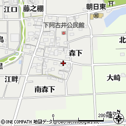 愛知県一宮市明地森下15周辺の地図