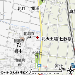 愛知県一宮市大和町於保郷中2462周辺の地図