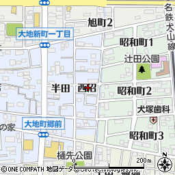 愛知県岩倉市下本町（西沼）周辺の地図