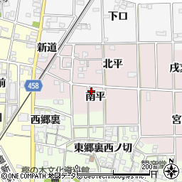 愛知県一宮市萩原町滝南平36周辺の地図