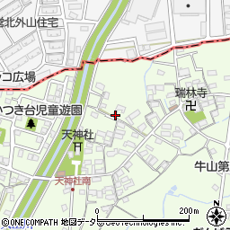 愛知県春日井市牛山町447-5周辺の地図