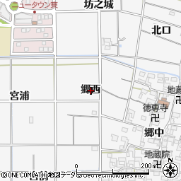愛知県一宮市大和町於保郷西周辺の地図
