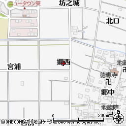 愛知県一宮市大和町於保（郷西）周辺の地図