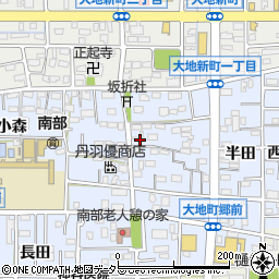 愛知県岩倉市大地町郷内周辺の地図