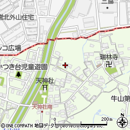 愛知県春日井市牛山町447周辺の地図