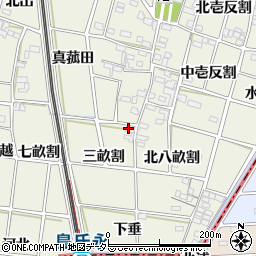 愛知県一宮市大和町氏永三畝割周辺の地図