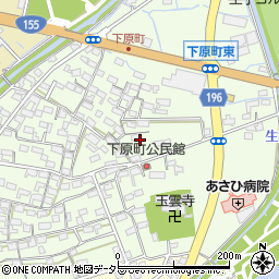 愛知県春日井市下原町周辺の地図