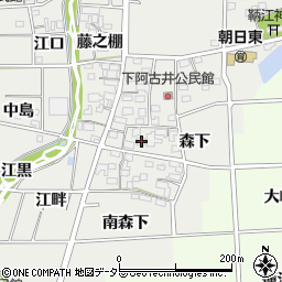 愛知県一宮市明地森下24周辺の地図