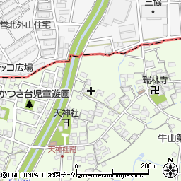 愛知県春日井市牛山町447-1周辺の地図