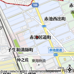愛知県稲沢市赤池居道町周辺の地図