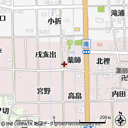 愛知県一宮市萩原町滝薬師8周辺の地図